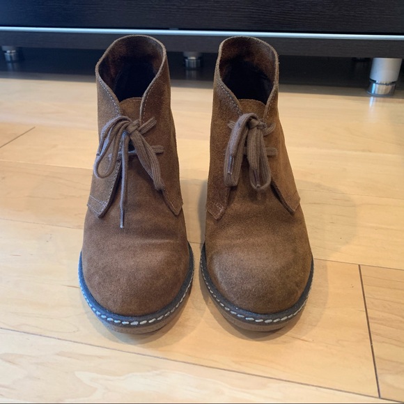 J crew MacAlister wedge booties dark cognac size 7 - Picture 8 of 9